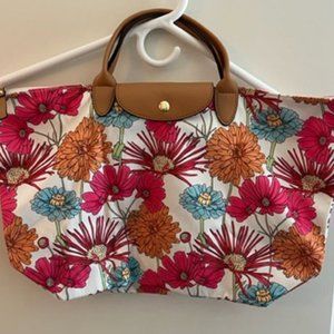 Nylon Multi Floral Travel Tote